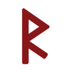 Raidho rune for progress and determination.